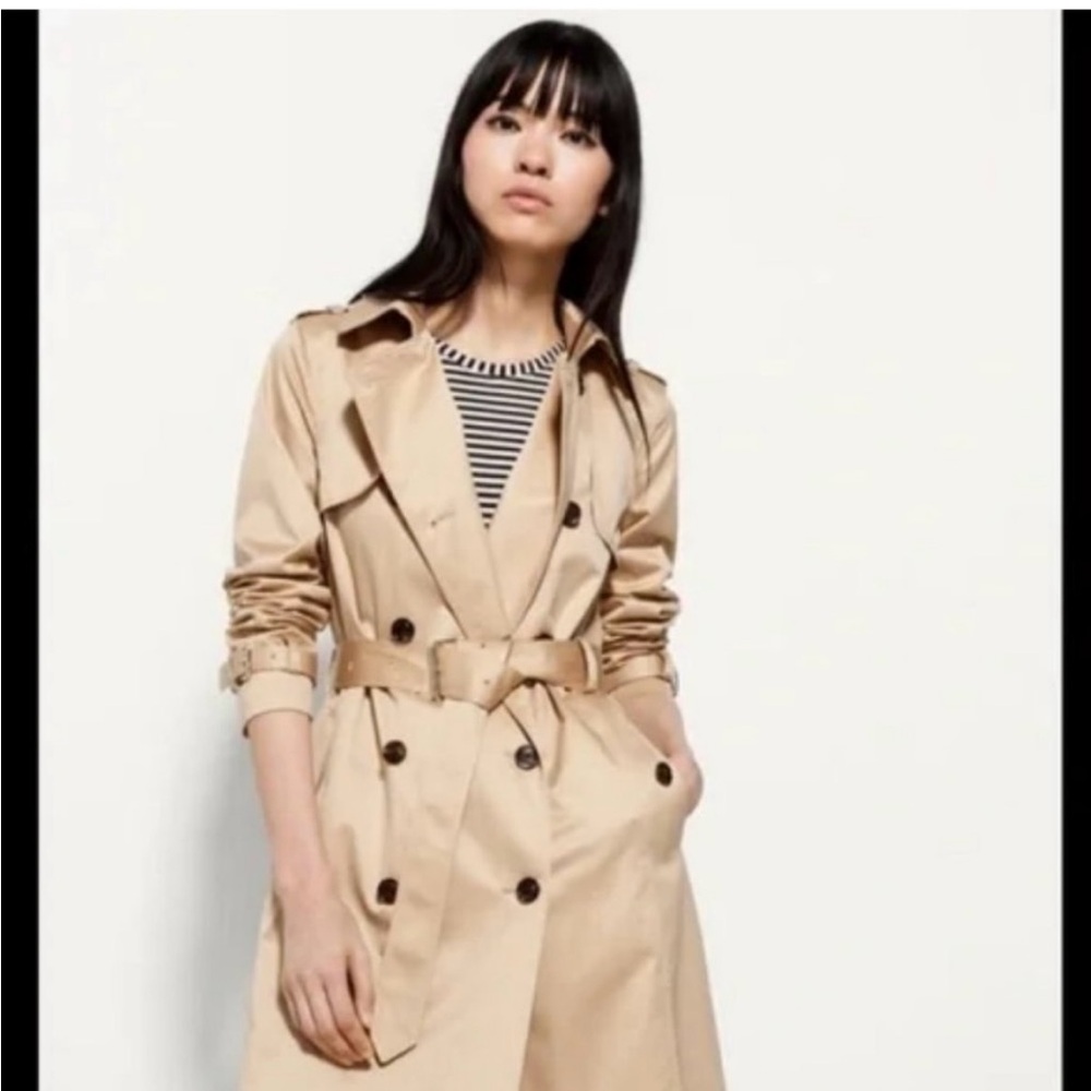 Massimo Dutti Classic Tan Trench Coat,S - Picture 3 of 12